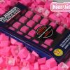 Tai-Hao Rubber Gaming Backlit Keycaps-22 keys Neon Jelly Pink