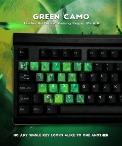 Tai-Hao Rubber Gaming Keycaps Green Camo 23 Keys