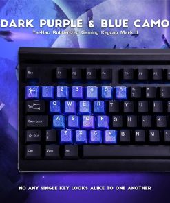 Tai-Hao Rubber Gaming Keycaps Purple & Blue Camo 23 Keys